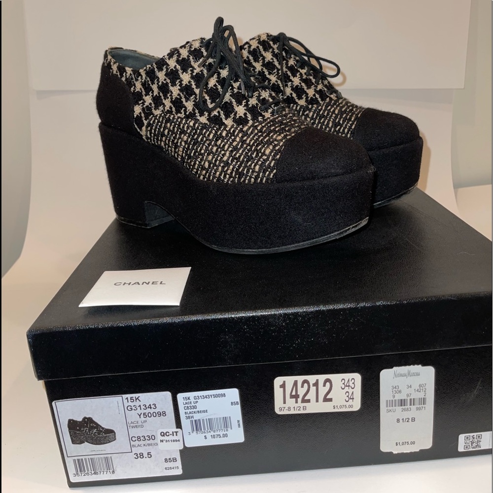 Chanel Tweed Platforms
